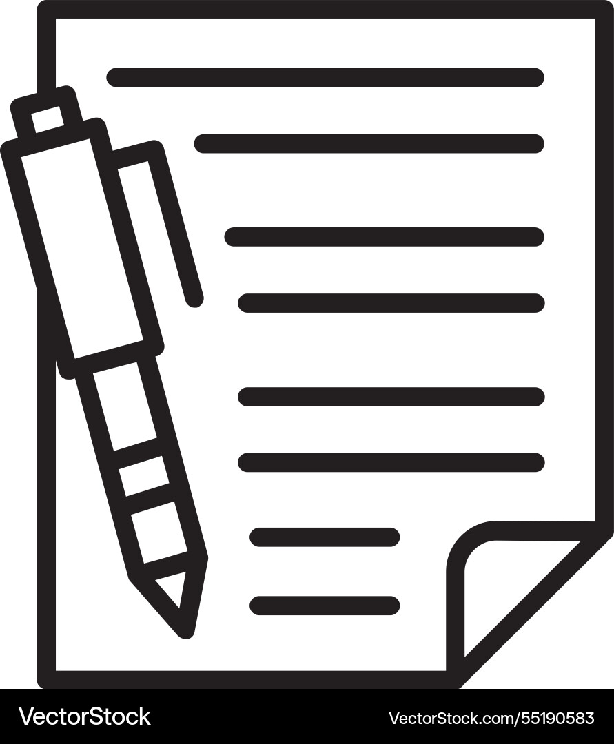 Notes line icon design vector image