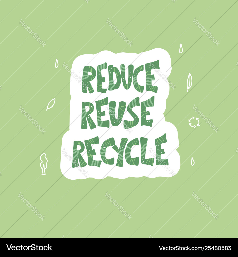 Reduce reuse recycle concept color design vector image