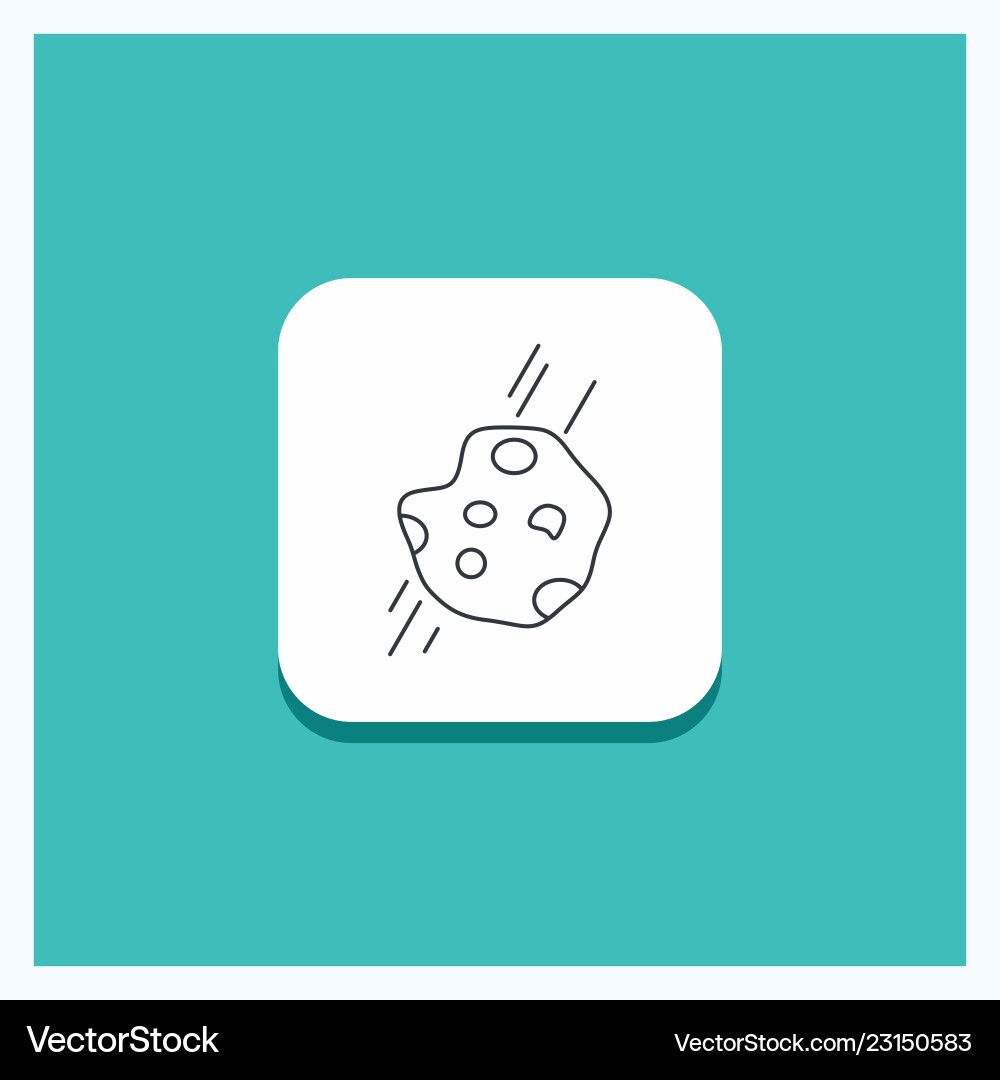 Round button for asteroid astronomy meteor space Vector Image