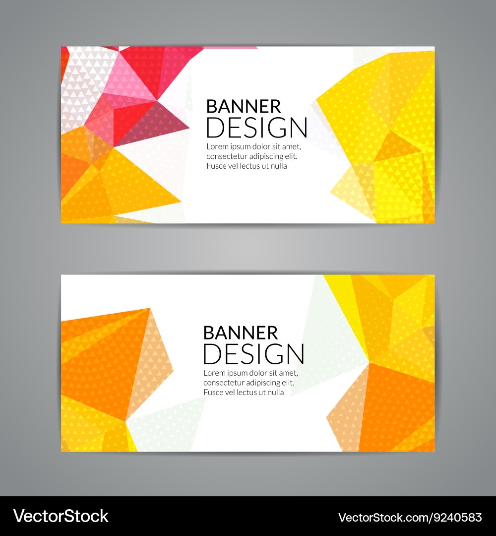 Set of polygonal triangular colorful background vector image