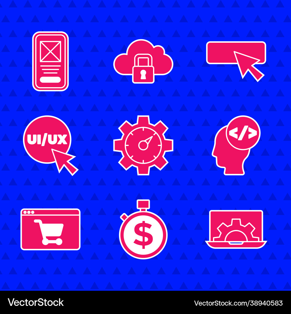 Set website statistic time money development Set website statistic time money development vector image