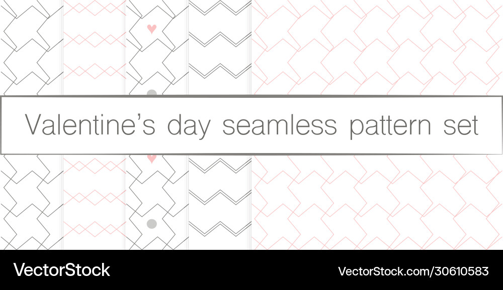 Simple ornament seamless patterns set use Simple ornament seamless patterns set use vector image
