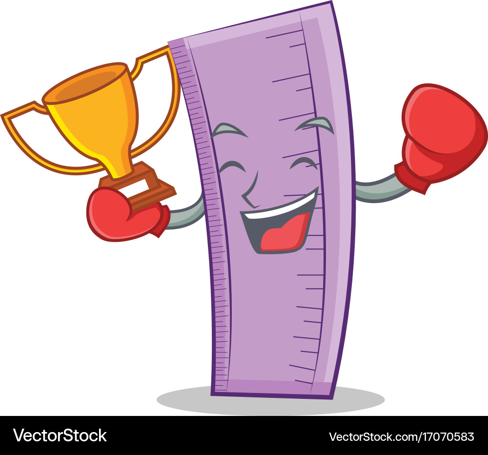 Student with book ruler character cartoon style Vector Image