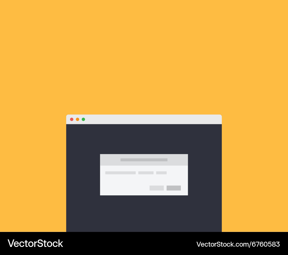 Web page message exclamation window vector image