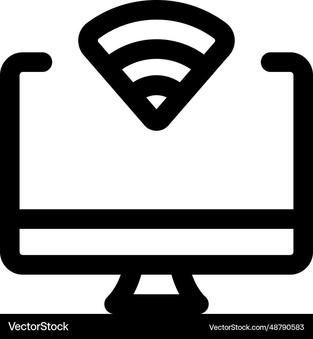 Wireless internet access on a desktop Vector Image