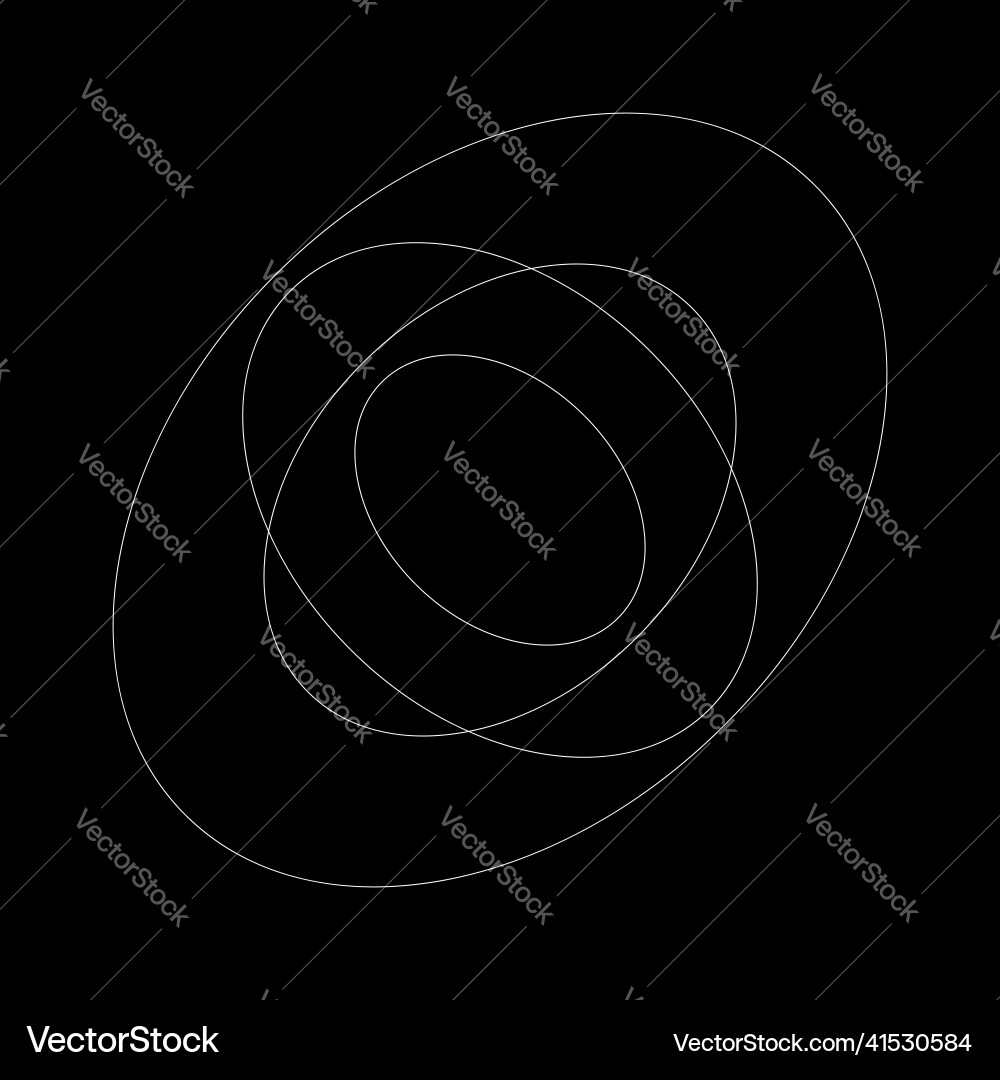 Abstract random circles geometric circular element Vector Image