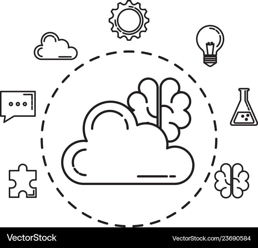 Cloud Computing Icons Set vector image