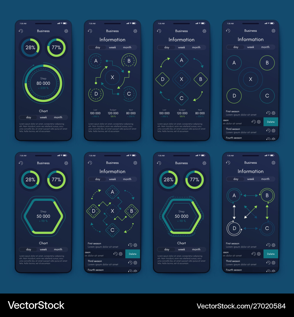 Different ui ux gui screens and flat web icons Different ui ux gui screens and flat web icons vector image