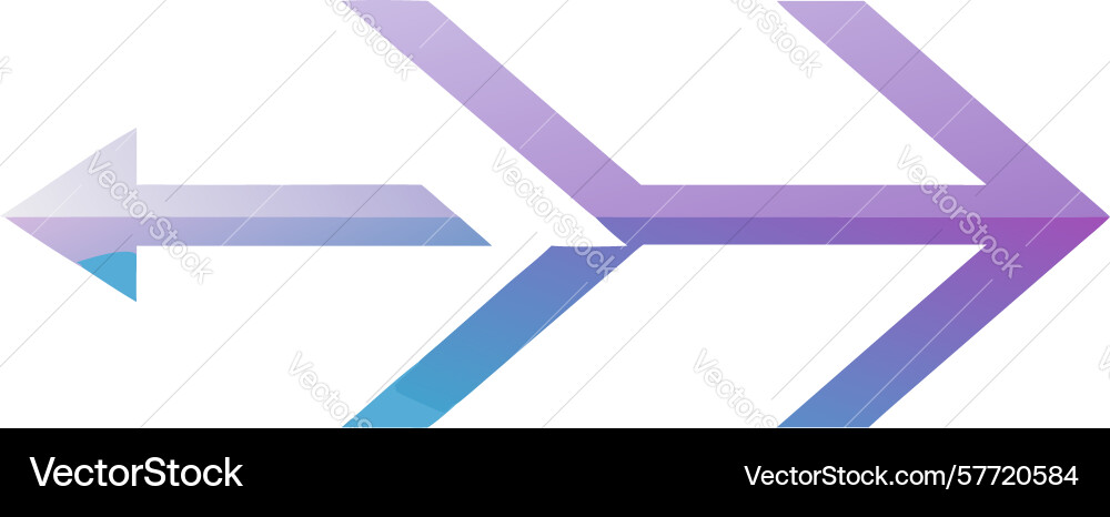 Gradient double chevron right arrow design vector image