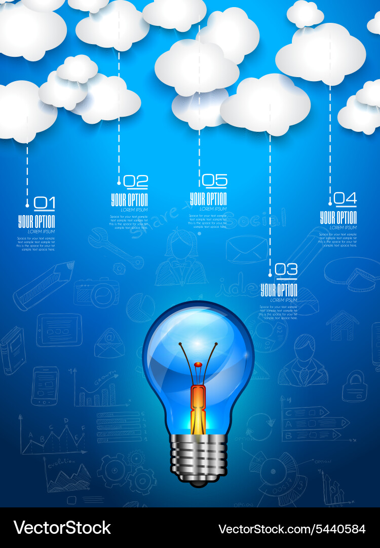 Infographic layout for brainstorming concept vector image