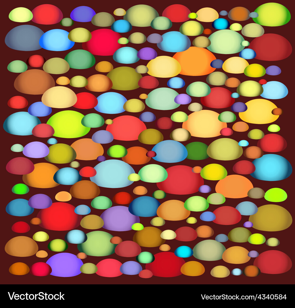 Multi colour abstract shape on deep red vector image