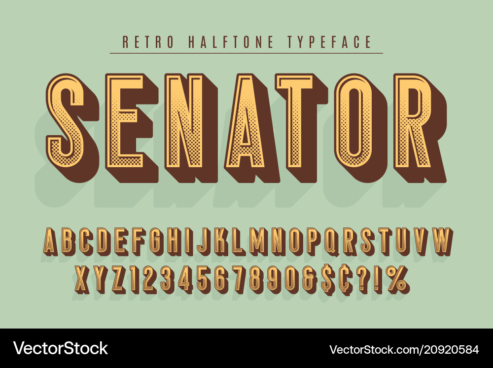 Senator trendy Vintage Display Schrift Design Senator trendy Vintage Display Schrift Design vektorbild
