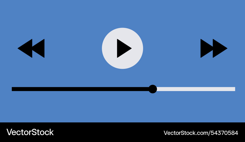 Template video player for web and mobile apps Template video player for web and mobile apps vector image