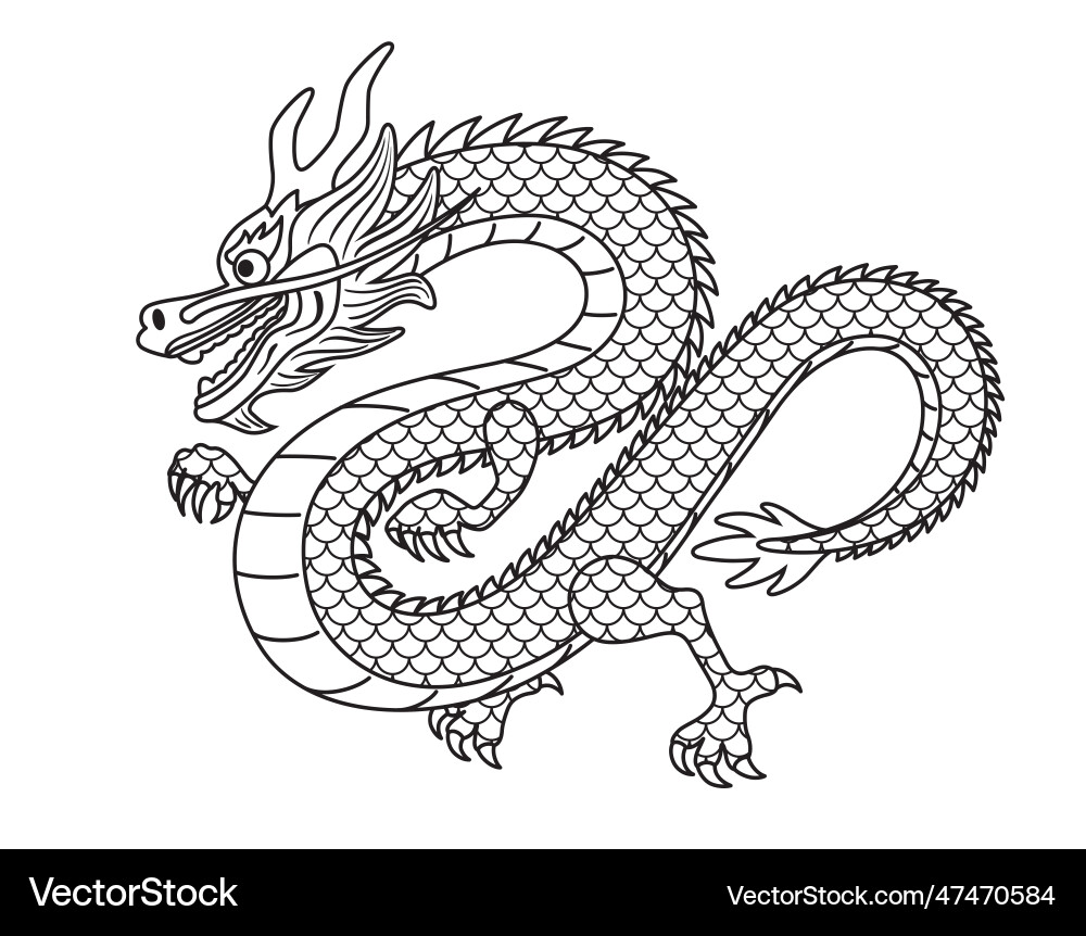 Year of the Dragon Zodiac Symbol vector image