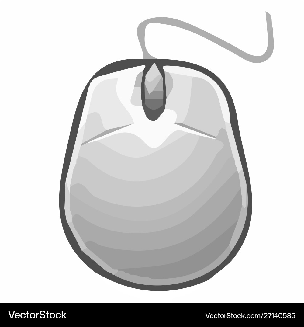 Computer mouse on white background vector image