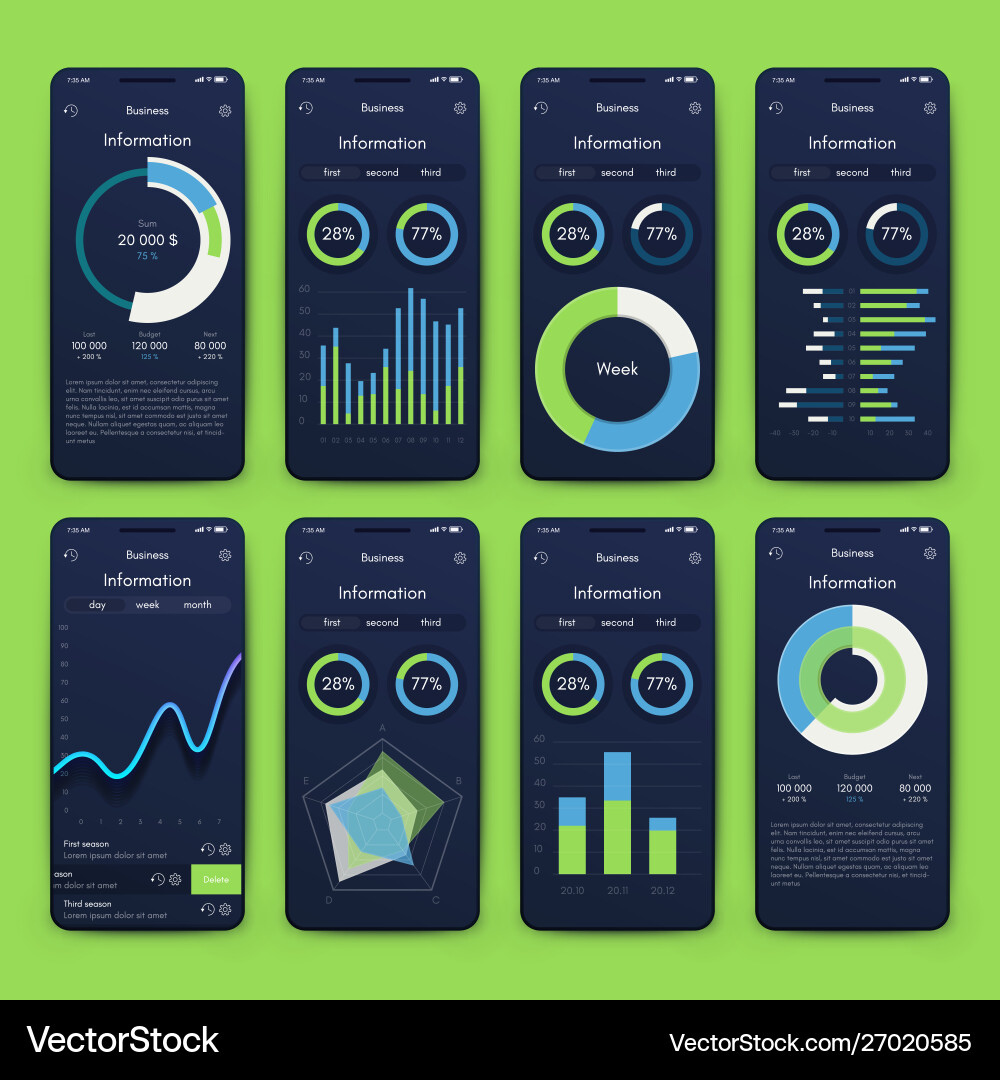 Different ui ux gui screens and flat web icons Different ui ux gui screens and flat web icons vector image