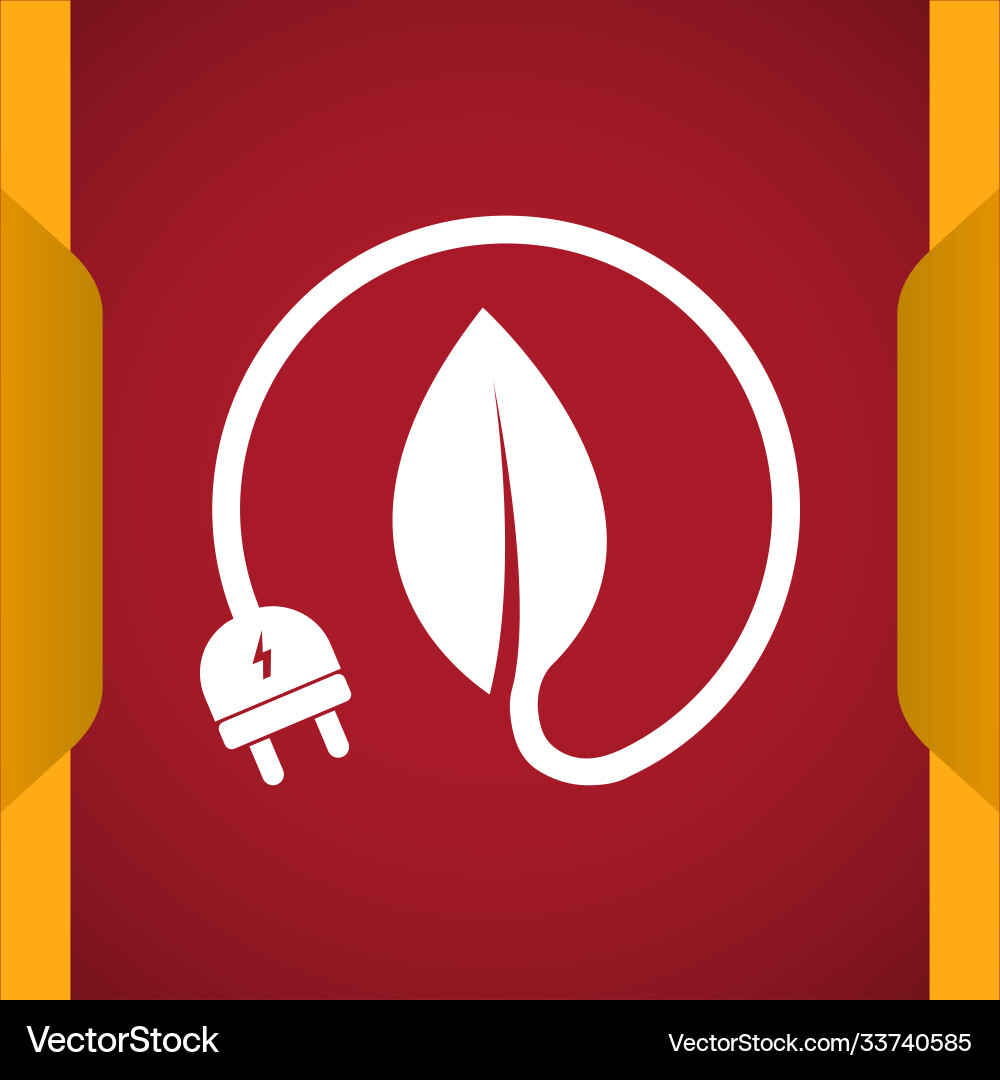 Energy saving icon for web and mobile vector image