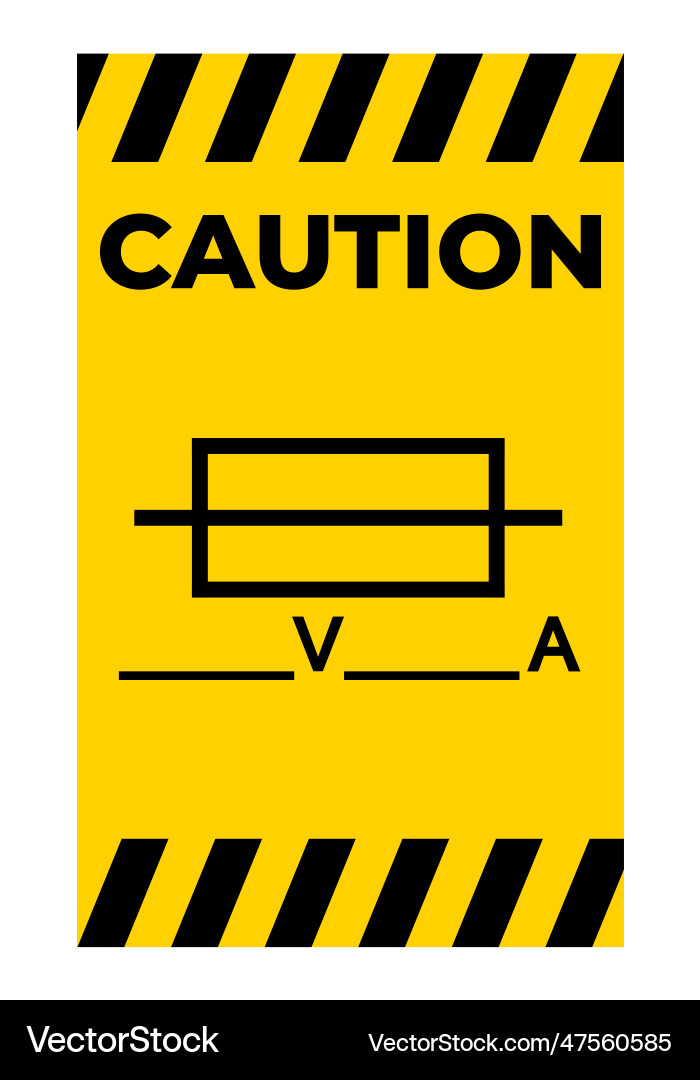 Fuse writable symbol sign isolate on white Vector Image