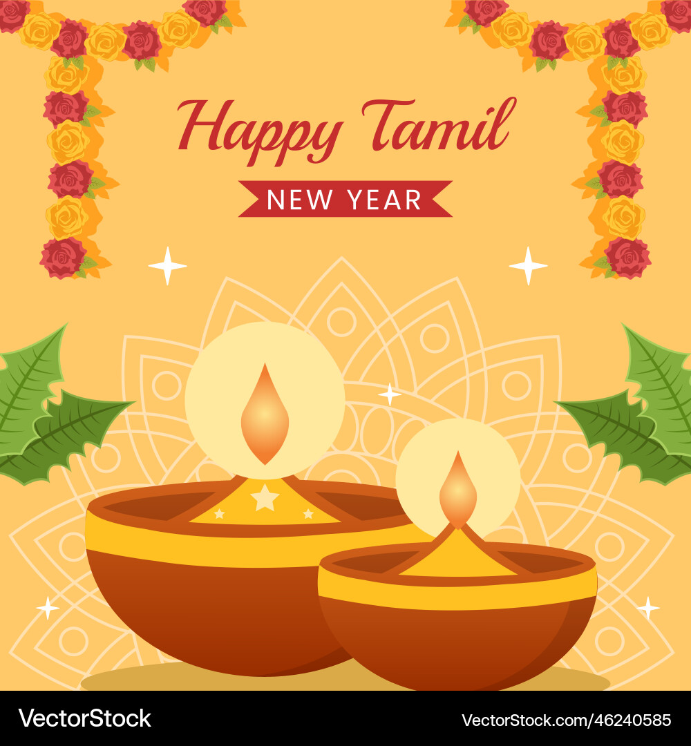 Glückliche tamil neue Jahr Social Media Hintergrund Glückliche tamil neue Jahr Social Media Hintergrund vektorbild