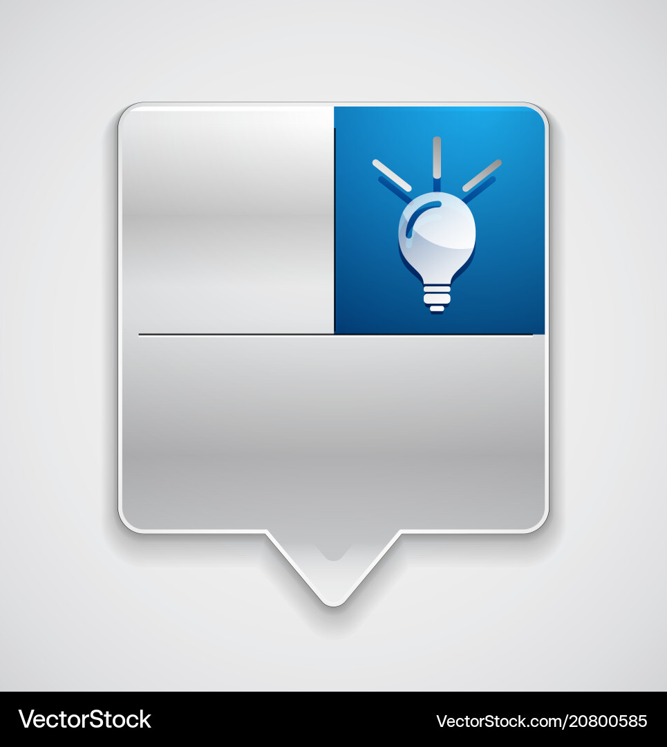 Light bulb new idea concept web button Vector Image
