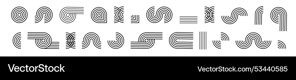 Line pattern abstract shapes geometric elements Line pattern abstract shapes geometric elements vector image