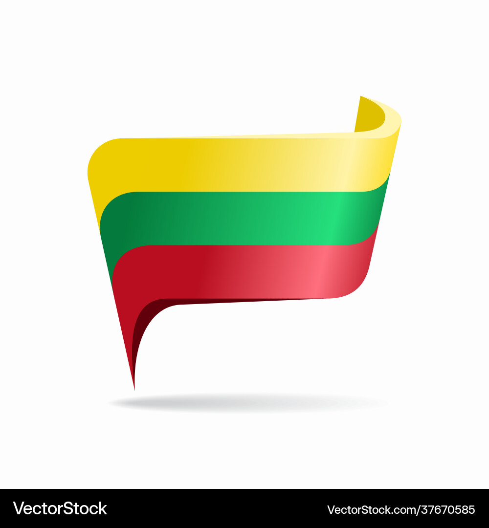 Litauische Flaggenplanze Layout Vektorbild