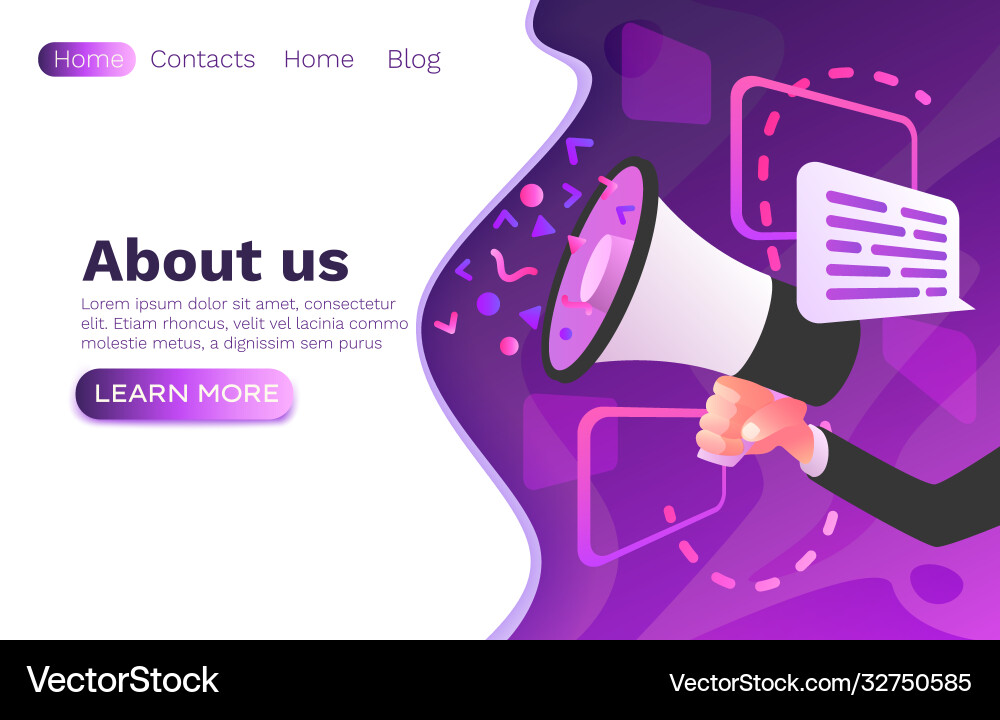 Megaphone network speaker development management Megaphone network speaker development management vector image