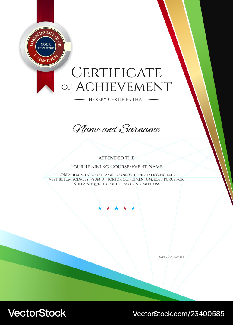 Modern certificate template with elegant border Modern certificate template with elegant border vector image
