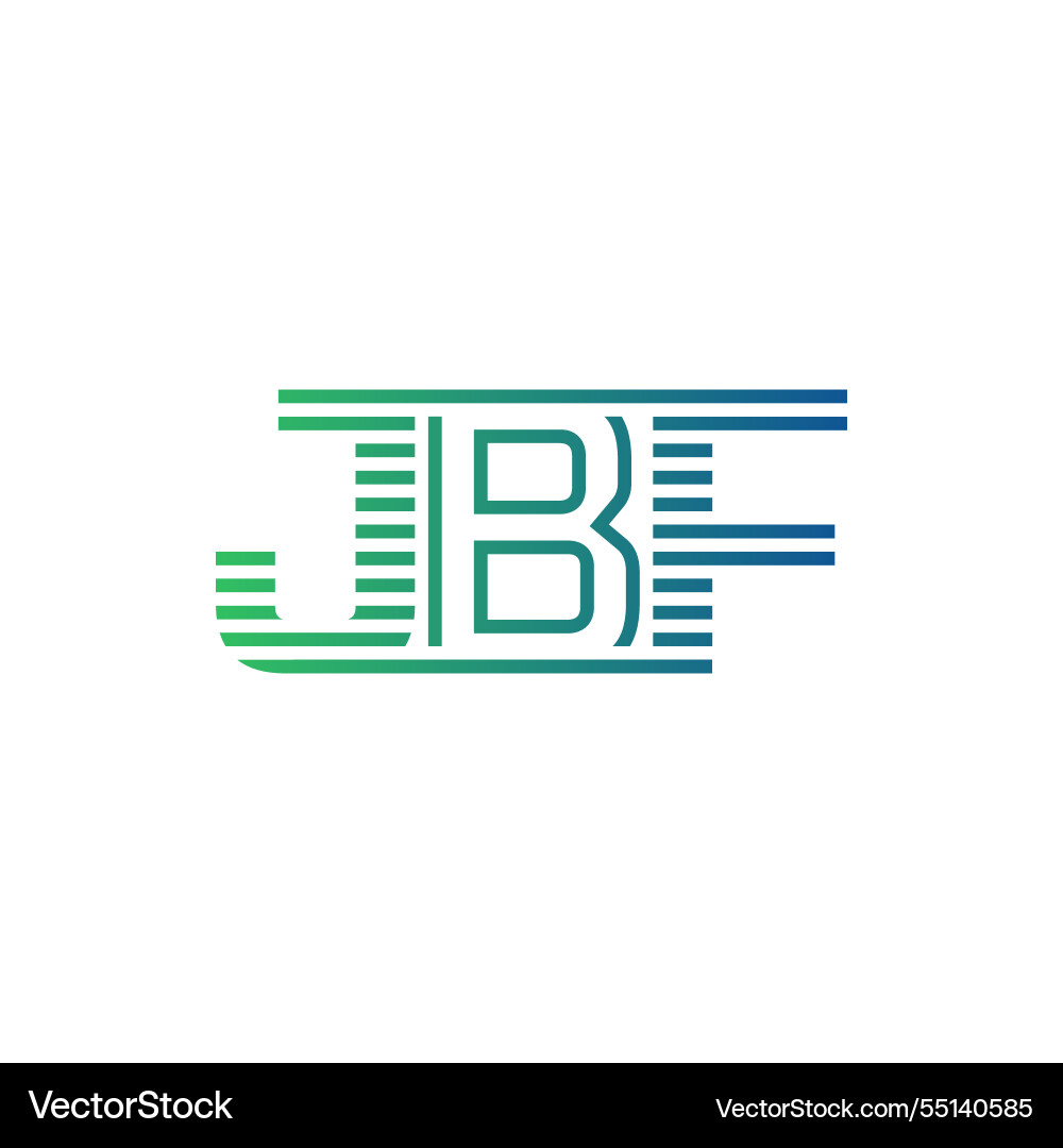 Modern jbf logo design letter minimalist Vector Image