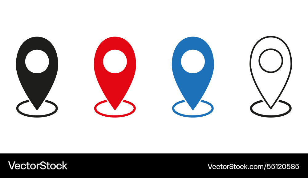 Navigation pin or map location symbol Navigation pin or map location symbol vector image