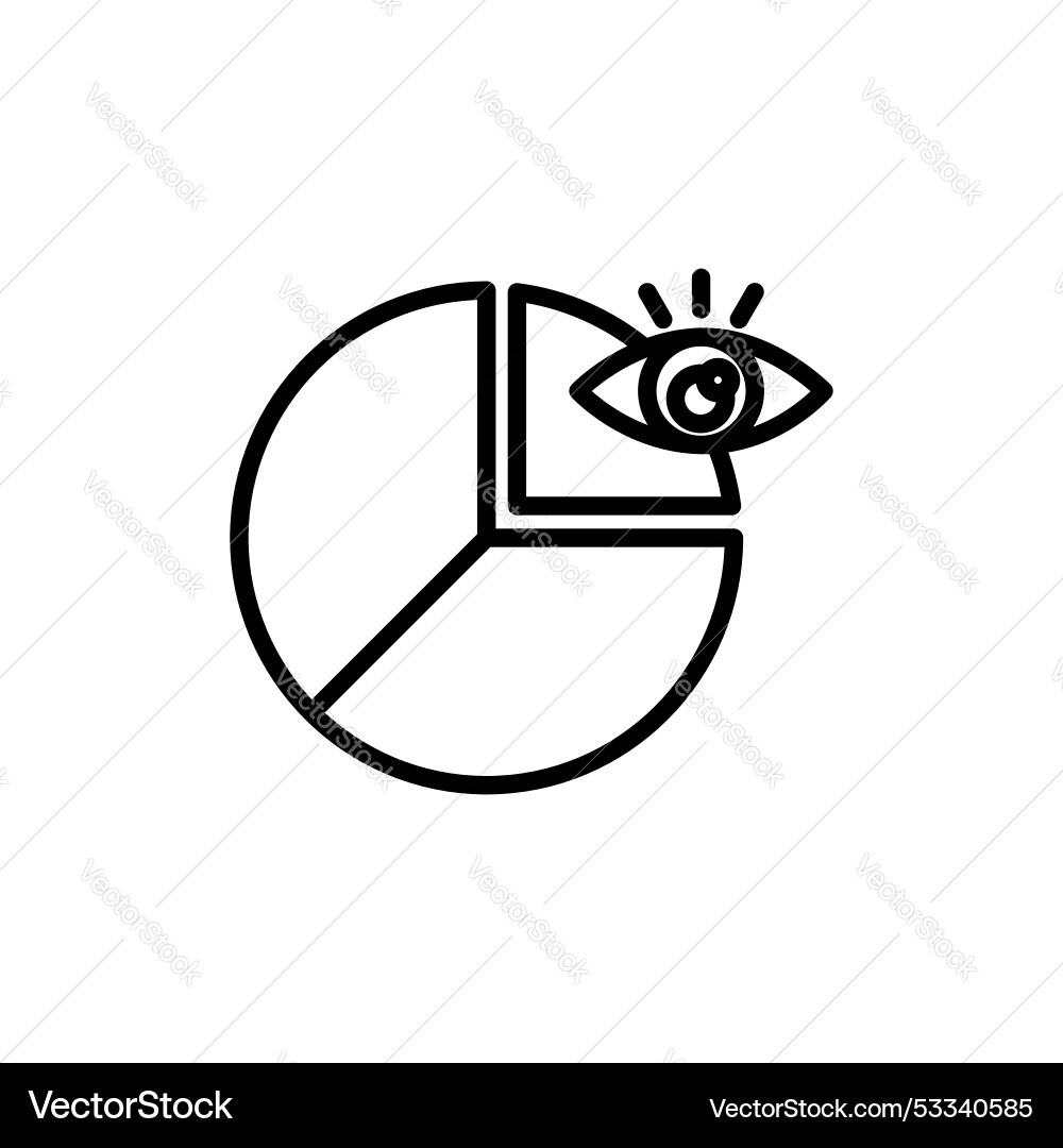 Predictive analytics icon predict growth pie Predictive analytics icon predict growth pie vector image