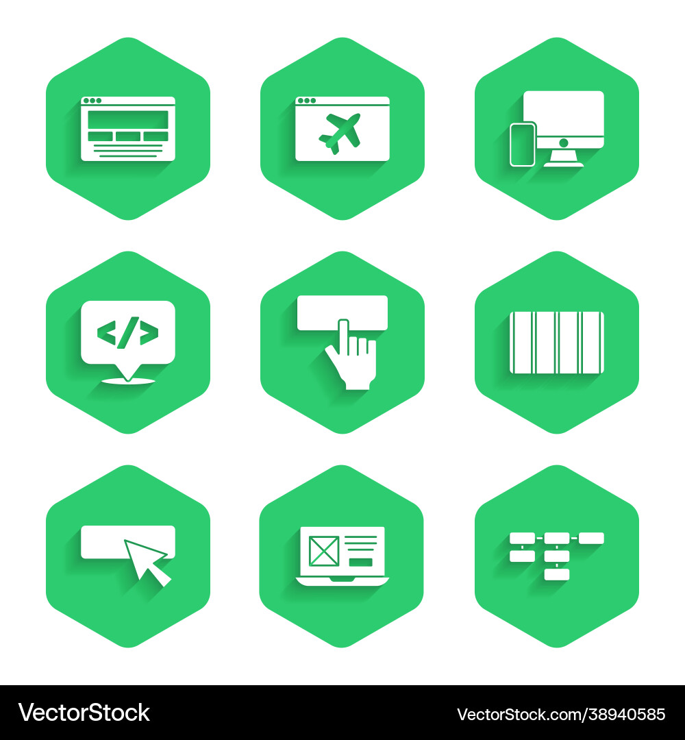 Set keyboard ui or ux design site map color Set keyboard ui or ux design site map color vector image