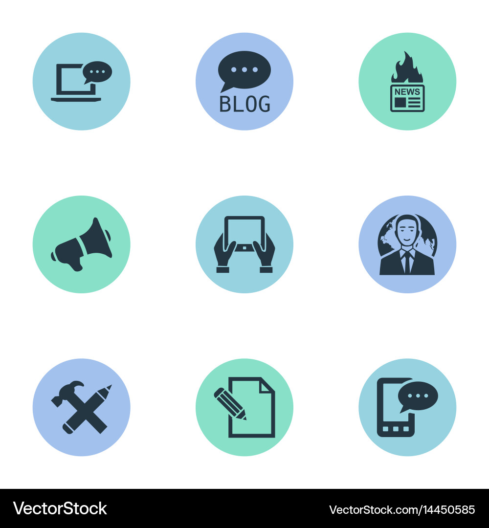 Set of simple user icons vector image
