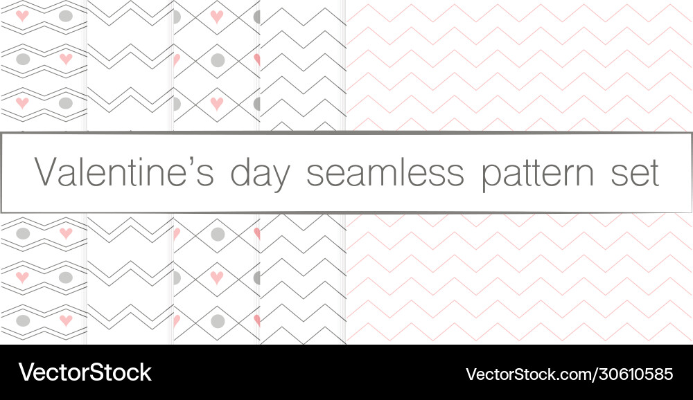 Simple ornament seamless patterns set use Simple ornament seamless patterns set use vector image
