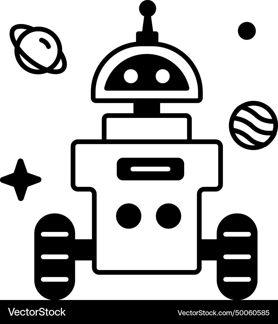 Space exploration linear icon Royalty Free Vector Image