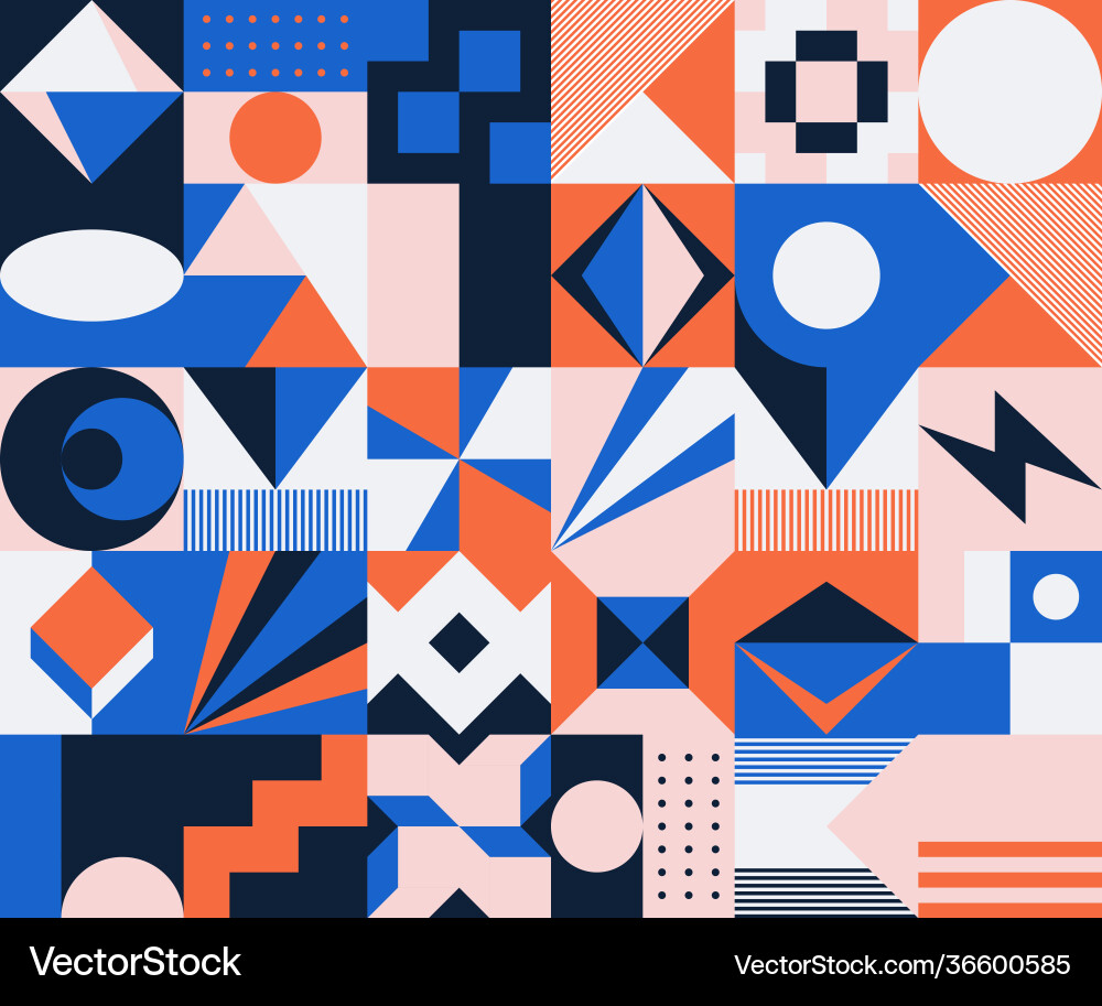 Swiss design abstract geometric pattern graphics Swiss design abstract geometric pattern graphics vector image
