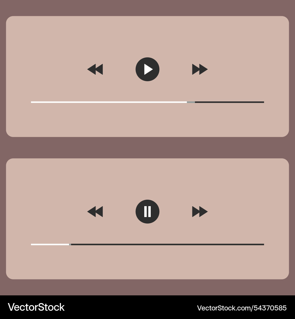 Template video player for web and mobile apps Template video player for web and mobile apps vector image