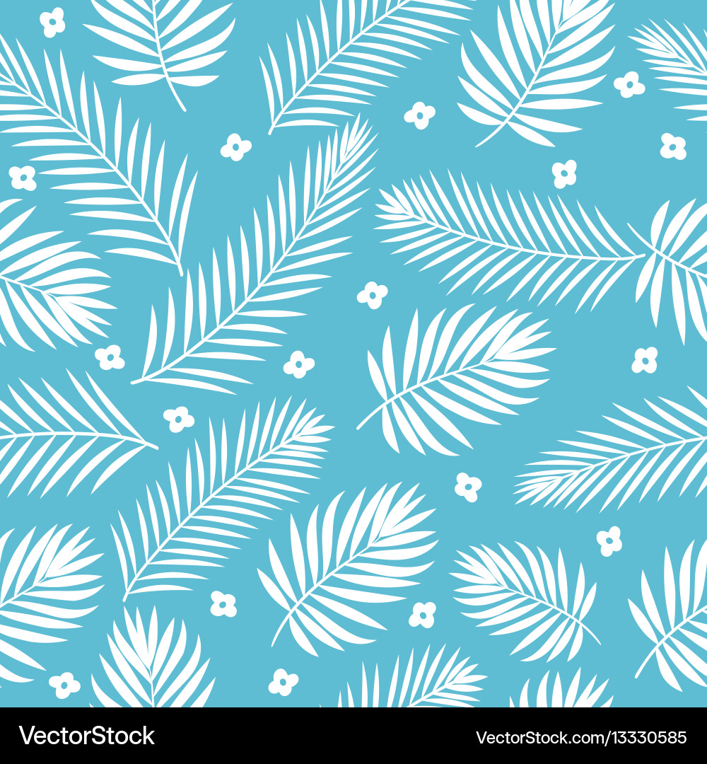 Tropical Palm Leaves Pattern vector image