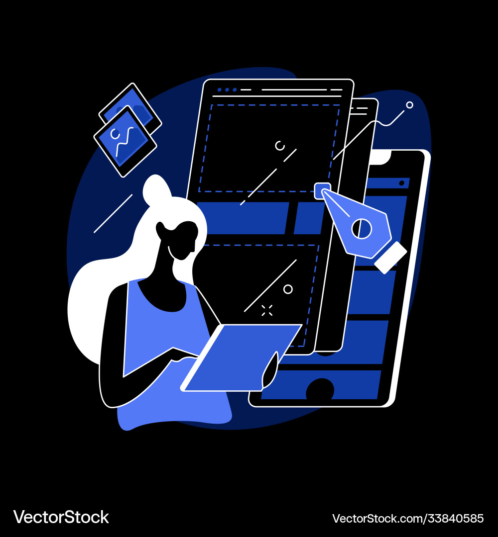 Ui and ux design abstract concept Ui and ux design abstract concept vector image