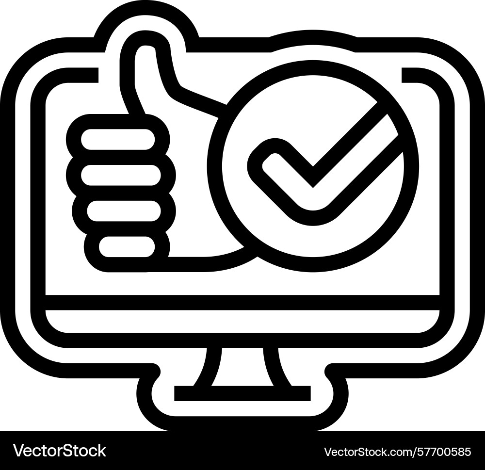 User friendly interface line icon User friendly interface line icon Vector Image