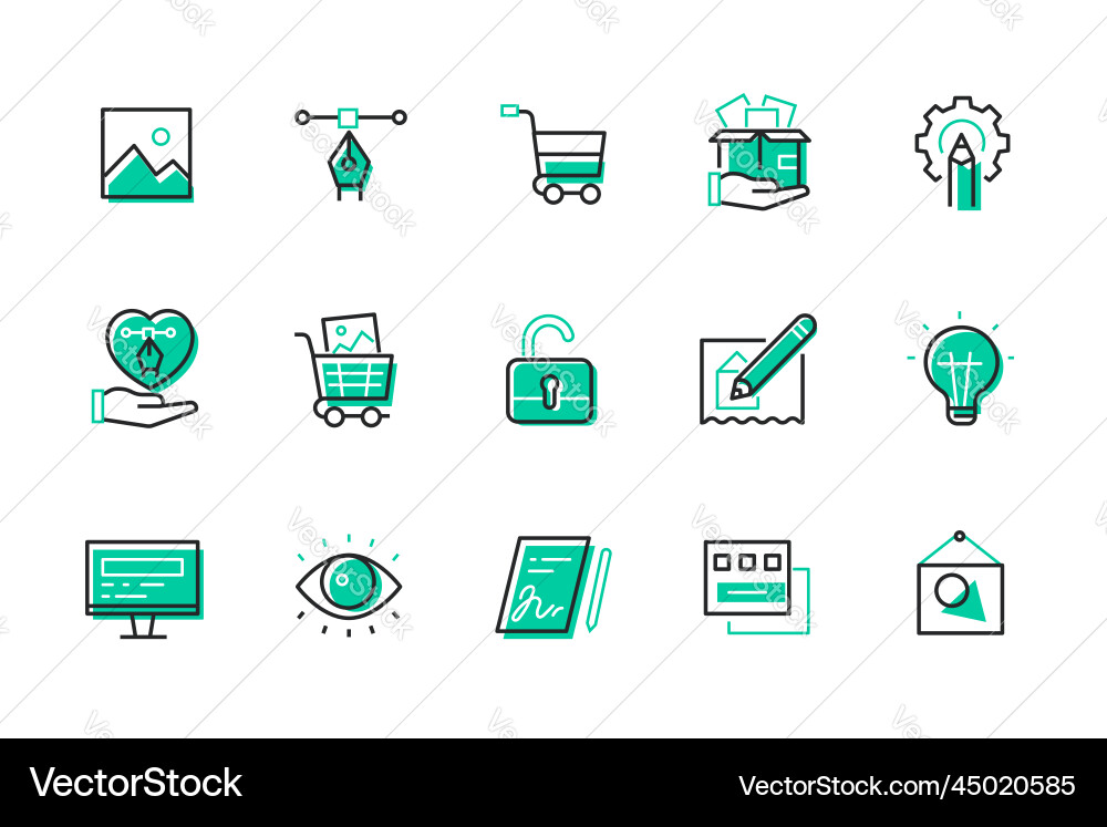Web development - modern colorful line design Web development - modern colorful line design vector image