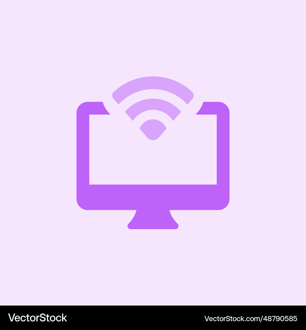 Wireless internet access on a desktop vector image
