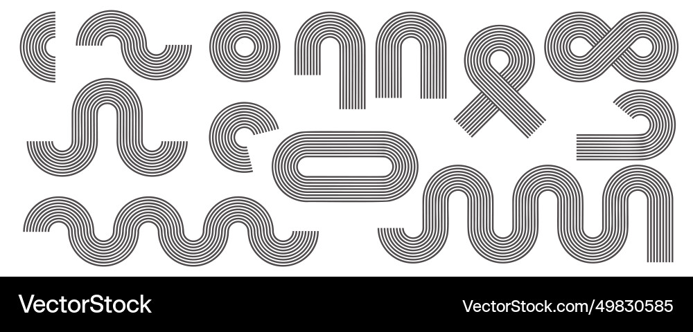 Zen Abstract Line Patterns vector image