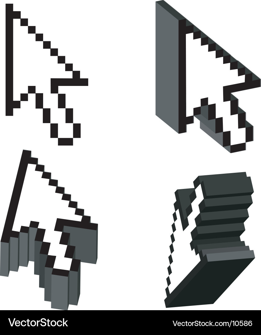 3d Pfeil Cursor Zeiger vektorbild