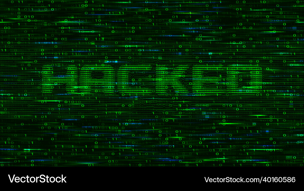 Abstract technology binary code green background Abstract technology binary code green background vector image