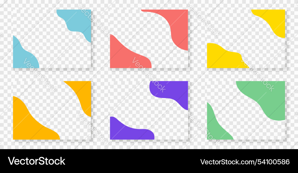 Abstract wave dividers in corner curve lines Abstract wave dividers in corner curve lines Vector Image