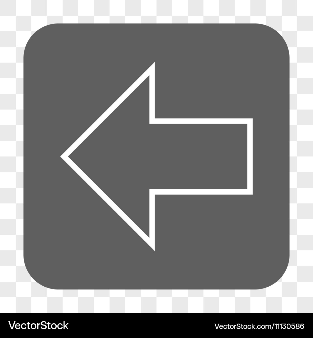 Arrow left rounded square button vector image