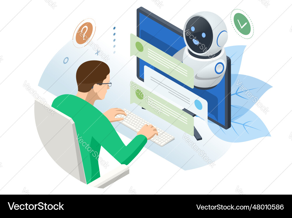 Artificial Intelligence Knowledge Network vector image