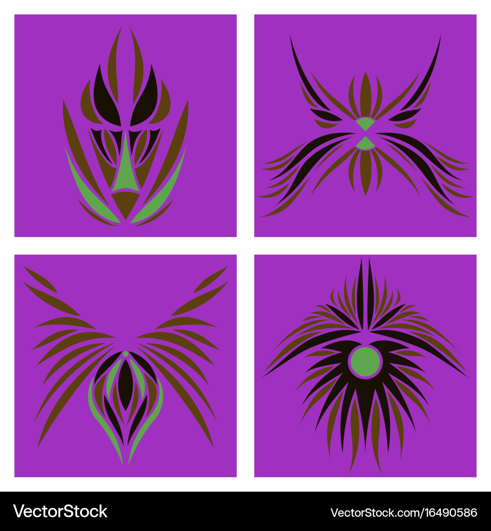 Assembly of oriental patterns Vector Image