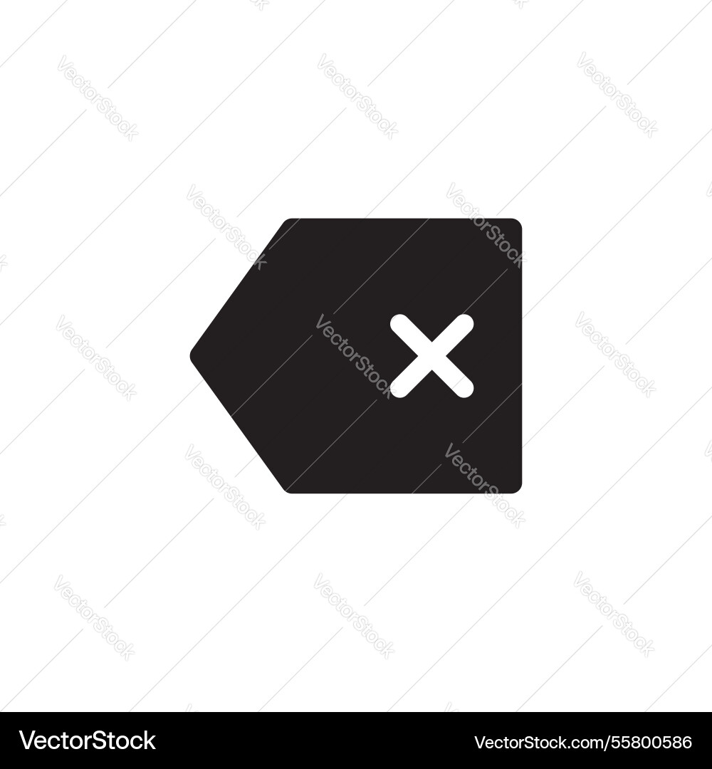 Backspace icon delete button Backspace icon delete button vector image